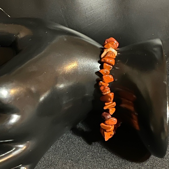 Bracelet And Earrings Set - Red Jasper Natural Stone Healing Stone - Picture 11 of 11